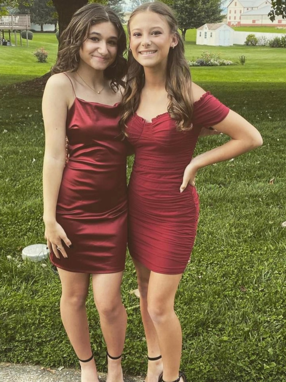 Windsor Wine Red Ruched Bust Mini Dress